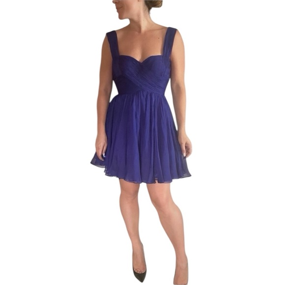 Jovani Mini Dress Purple - Picture 1 of 6
